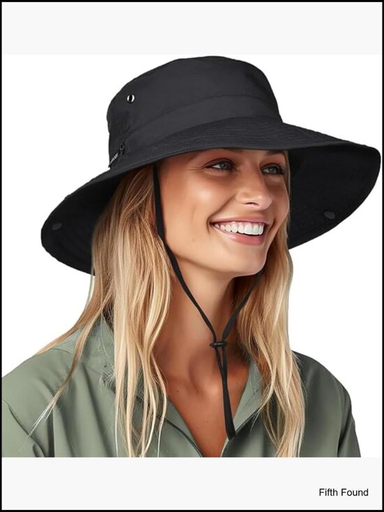 Packable Sun Hat with Ponytail Hole UPF 80+ Wide Brim Adjustable main image 4